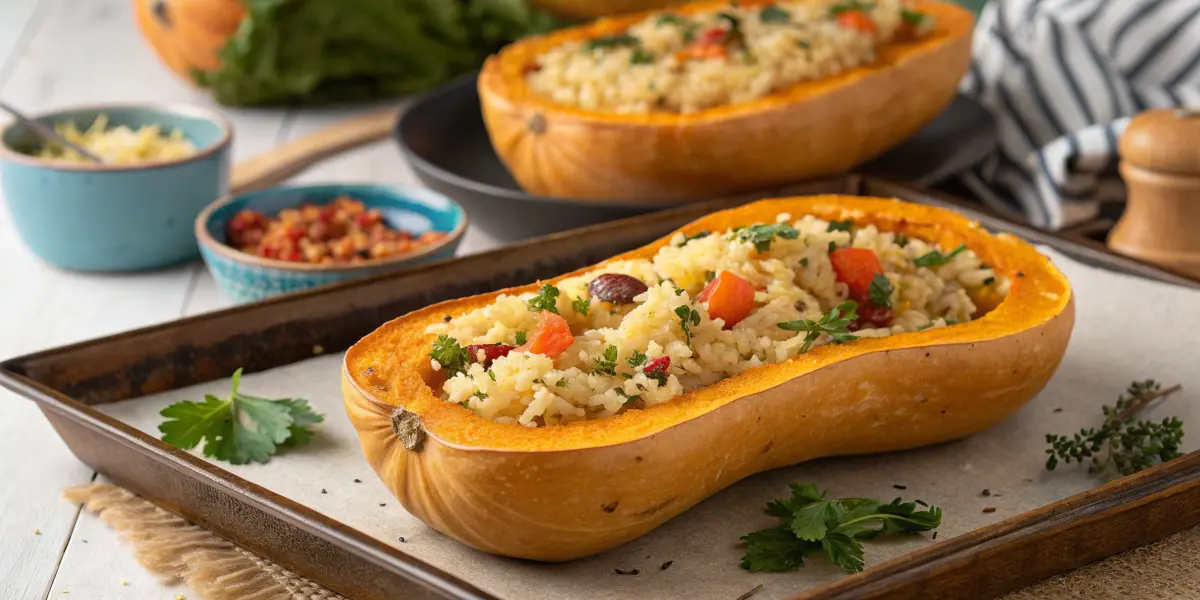 recette de butternut farcie au airfryer