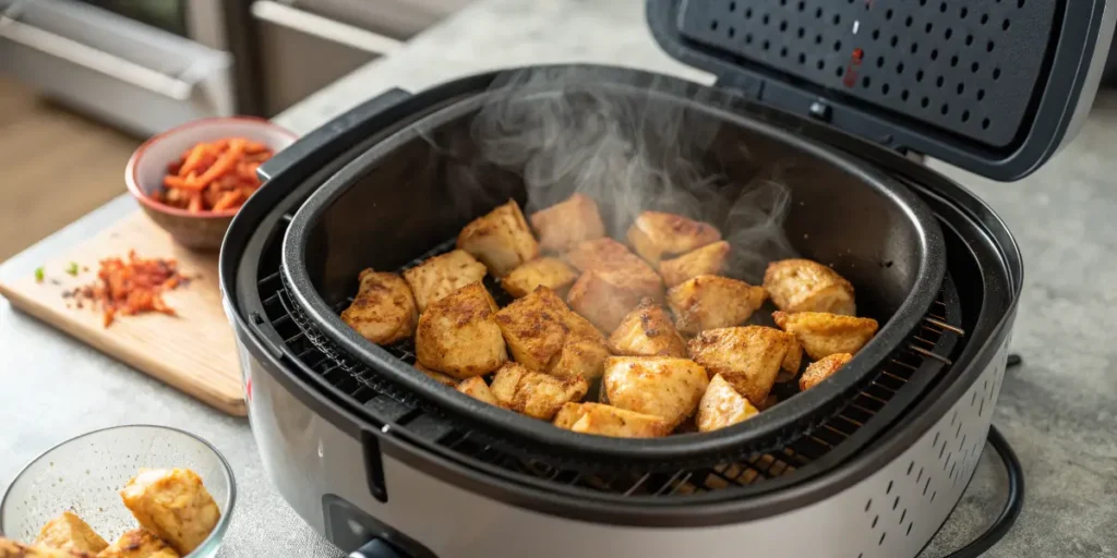 Dés de poulet dans l'airfryer