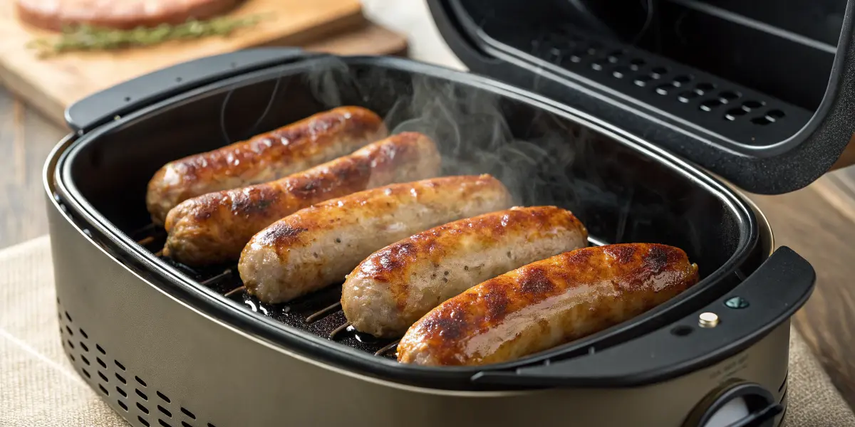 Saucisse fraîche dans l'airfryer : rapide et savoureuse
