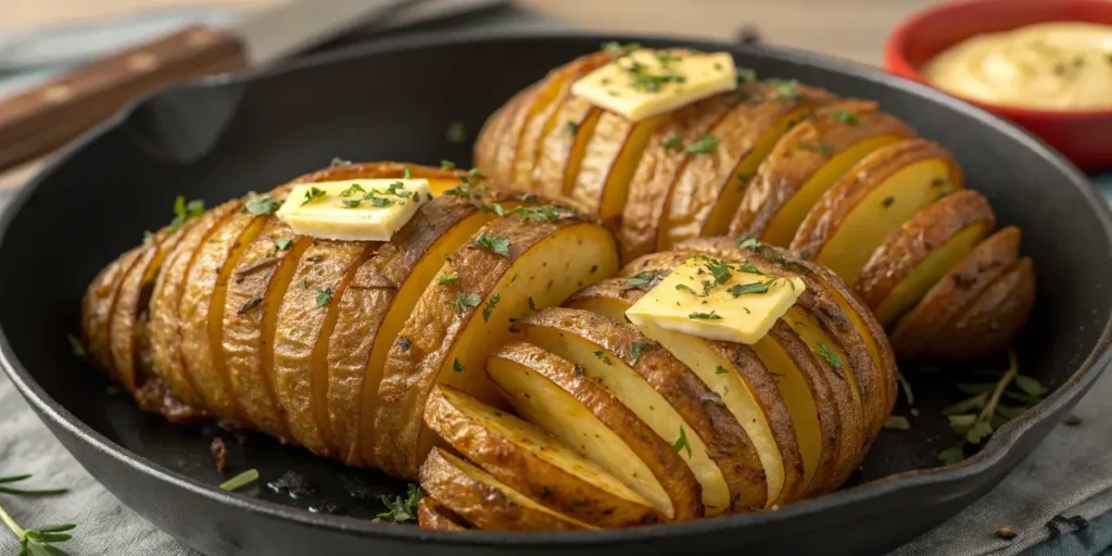 Pommes de terre Hasselback dans l'airfryer