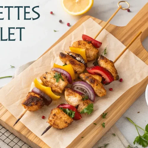 Brochettes de poulet air fryer