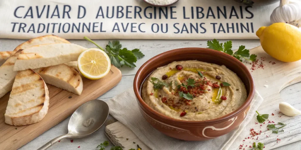 Caviar d’aubergine libanais traditionnel