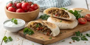 Pain Pita Farci à la Viande Hachée