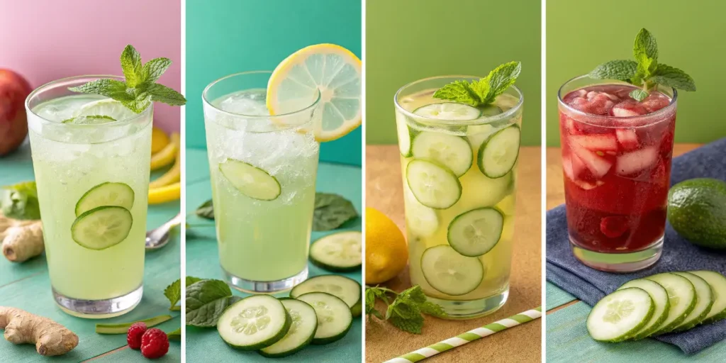 Jus et Eaux Détox au Concombre