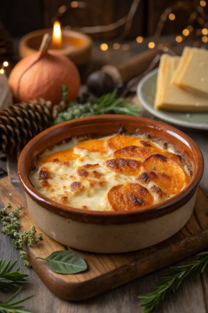 Gratin de Patates Douces et Fromage à Raclette