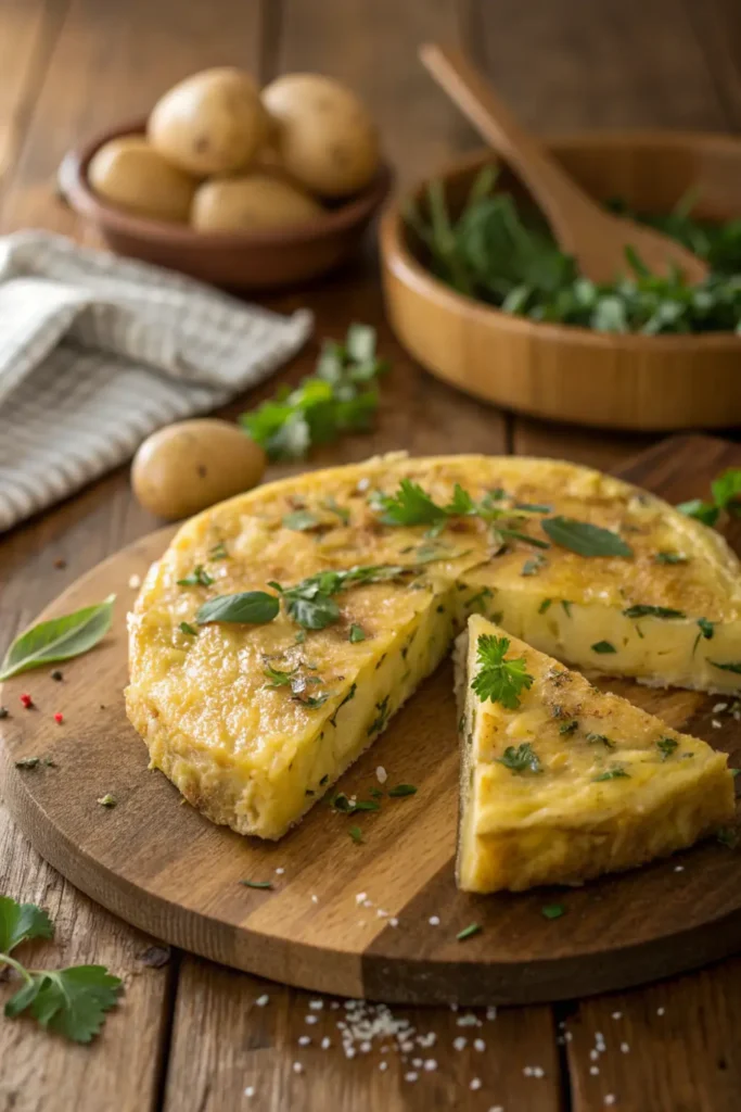 Omelette d’Hiver aux Pommes de Terre et Herbes