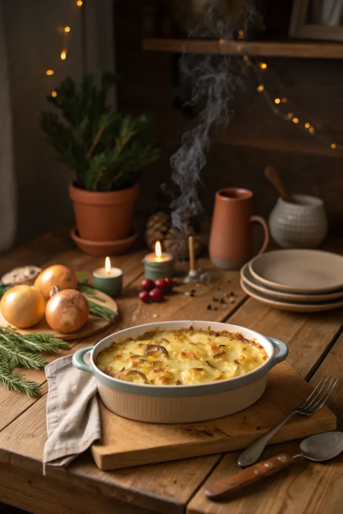 Gratin de Pommes de Terre et Oignons Caramélisés