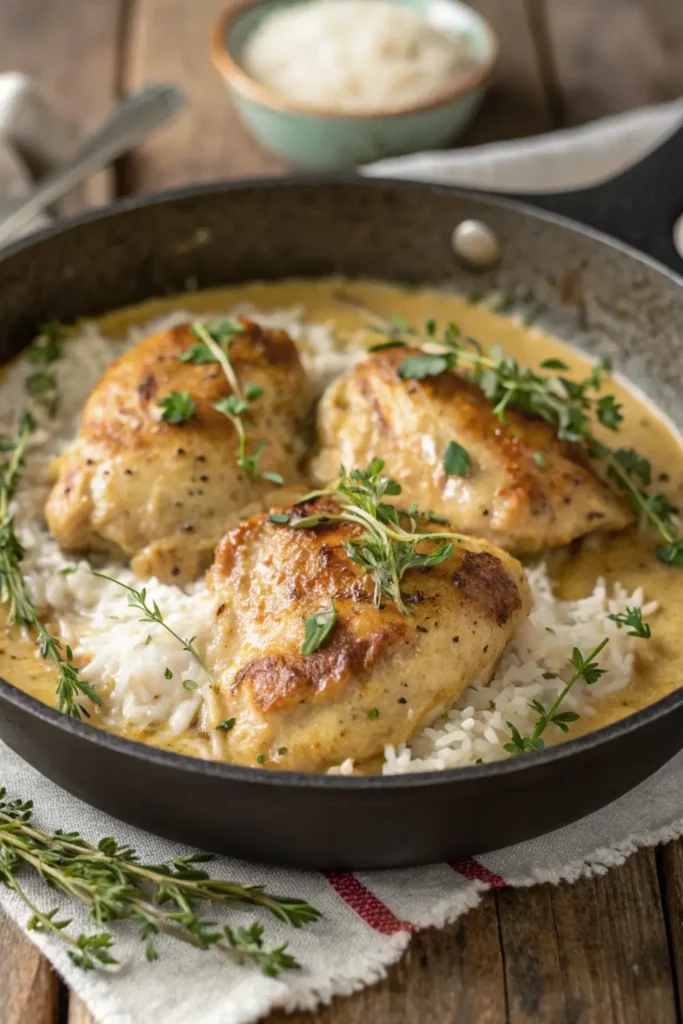 Poulet à la Moutarde et aux Herbes