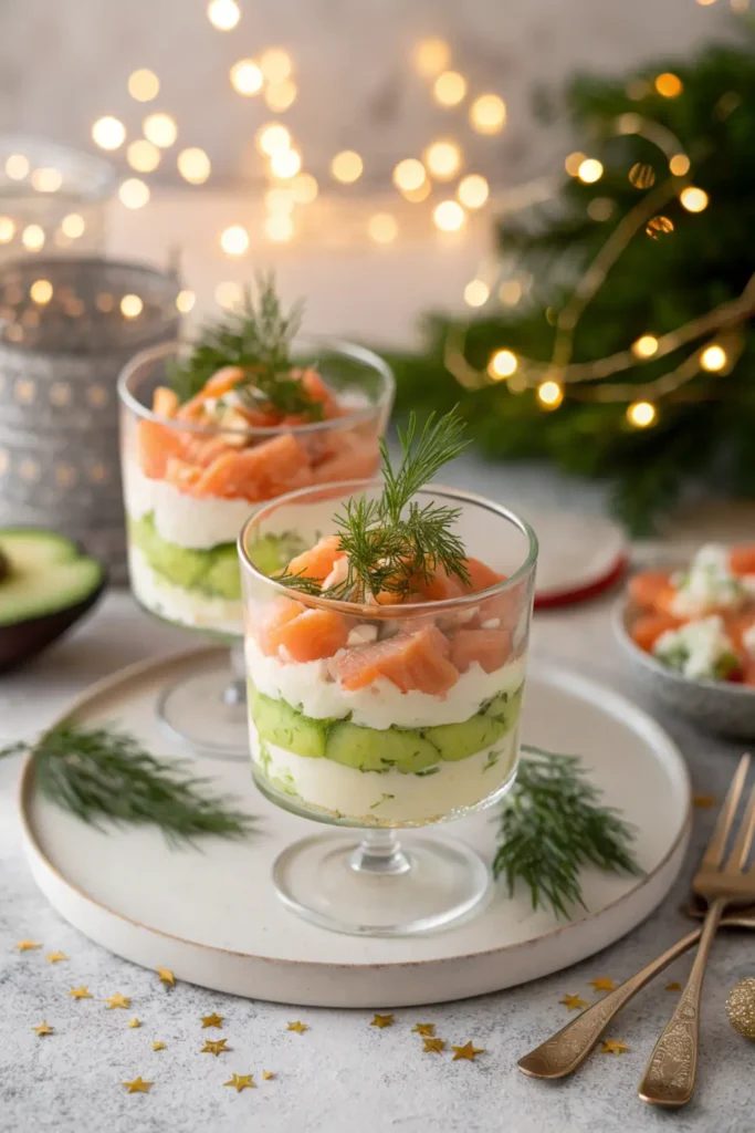 Verrines de Saumon Fumé et Fromage Frais