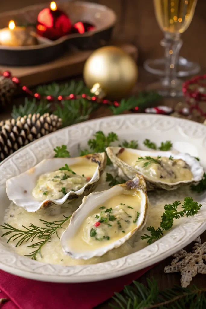 Huîtres Chaudes au Champagne et à la Crème