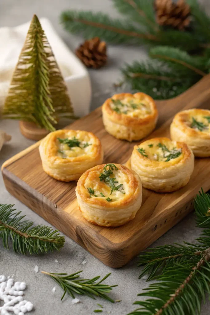 golden-puff-pastry-bites-filled-with-melted-cheese Mini Feuilletés au Fromage et aux Herbes