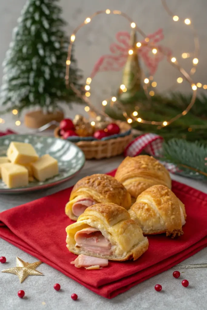 Mini Croissants au Jambon et Fromage
