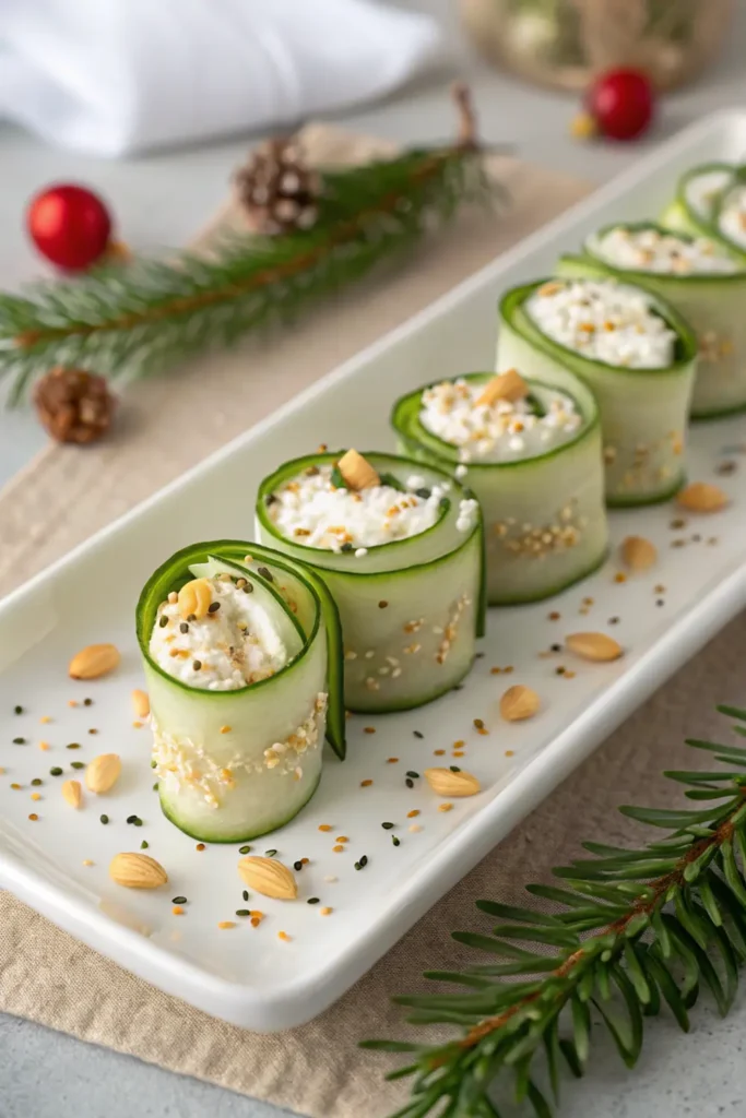 Roulés de Concombre au Fromage Frais