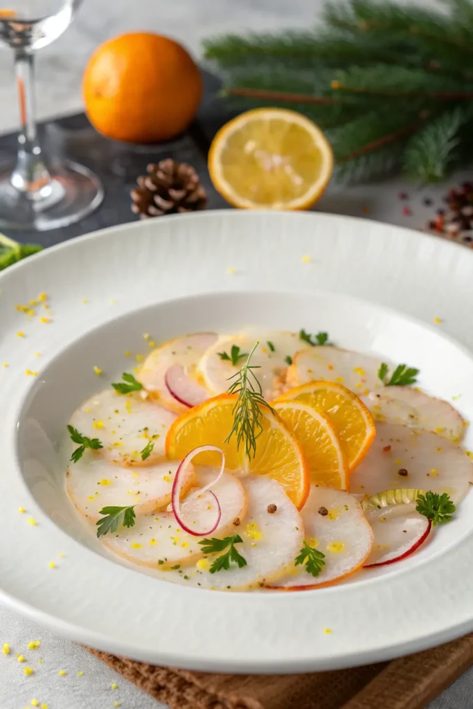 Carpaccio de Saint-Jacques aux Agrumes