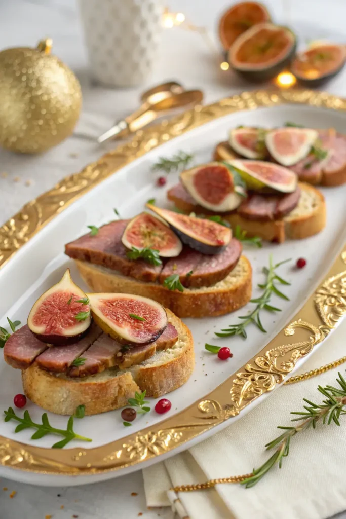 Toasts au Magret de Canard Fumé et Figues