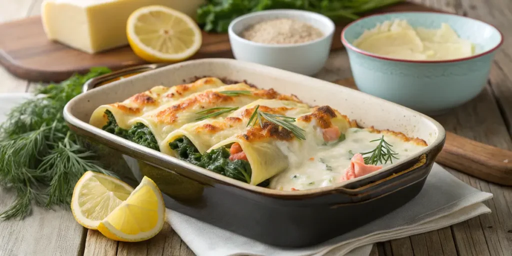 Caneloni au Saumon et Épinards