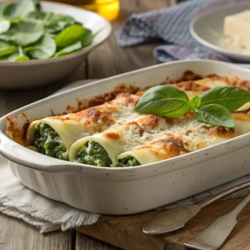 Caneloni aux Épinards et Fromage
