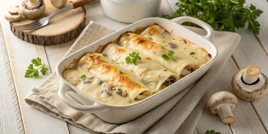 Caneloni aux Champignons et à la Crème