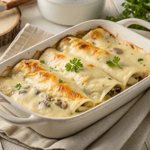 Caneloni aux Champignons et à la Crème