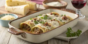 Caneloni à la Chair à Saucisse et Béchamel