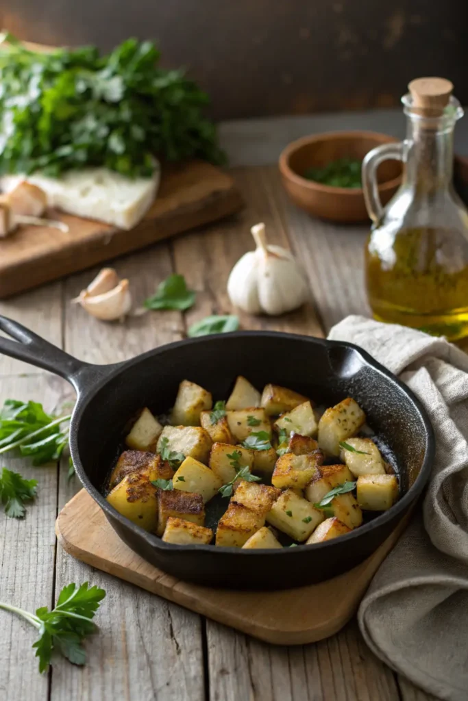 Recette de Chou Rave Poêlé à l’Ail et au Persil