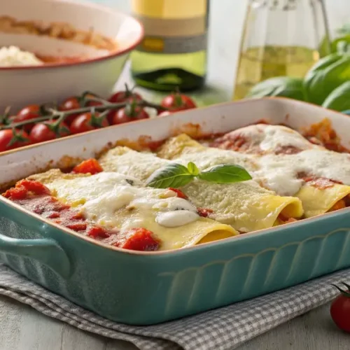 Caneloni Tomate Mozzarella