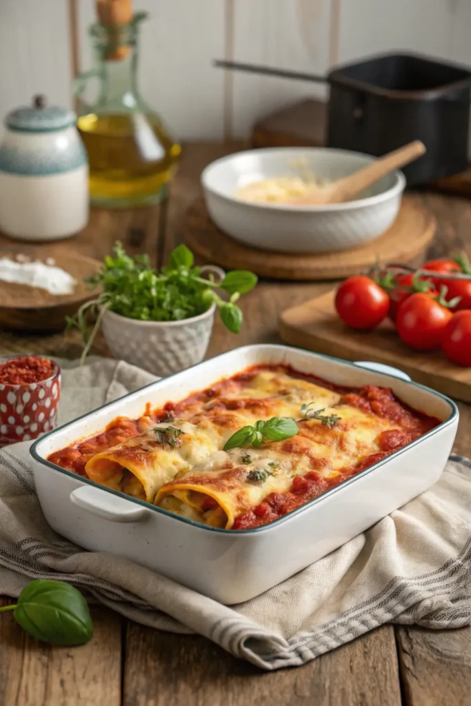 Caneloni à la Chair à Saucisse et Ricotta