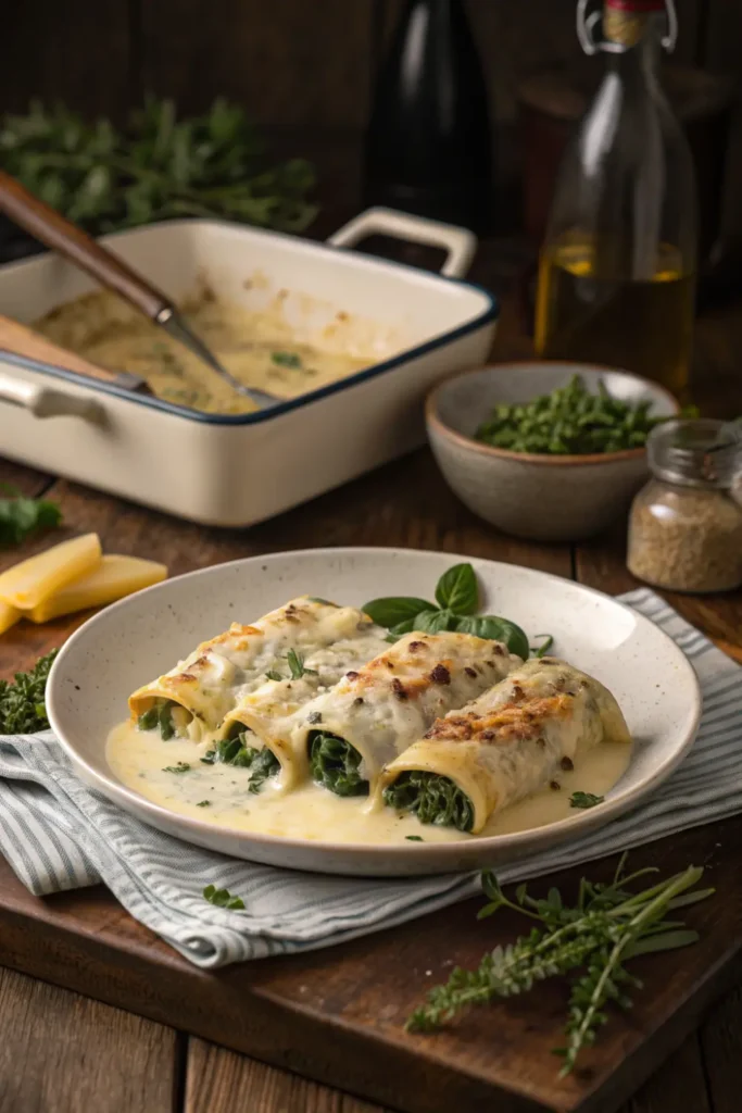 Caneloni au Veau et Épinards