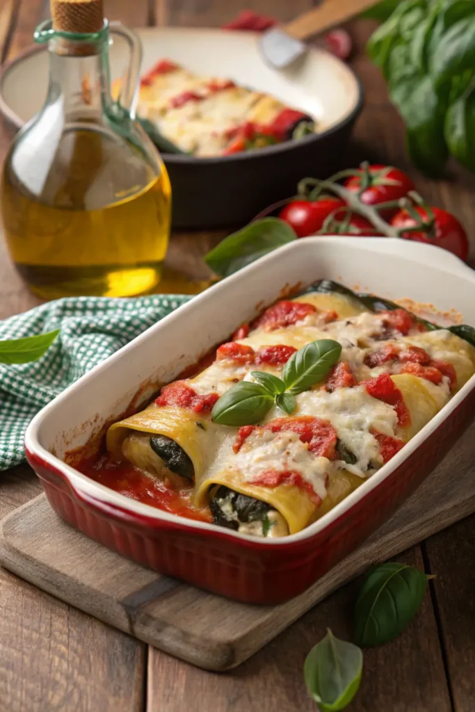 Caneloni aux Légumes Grillés et Mozzarella