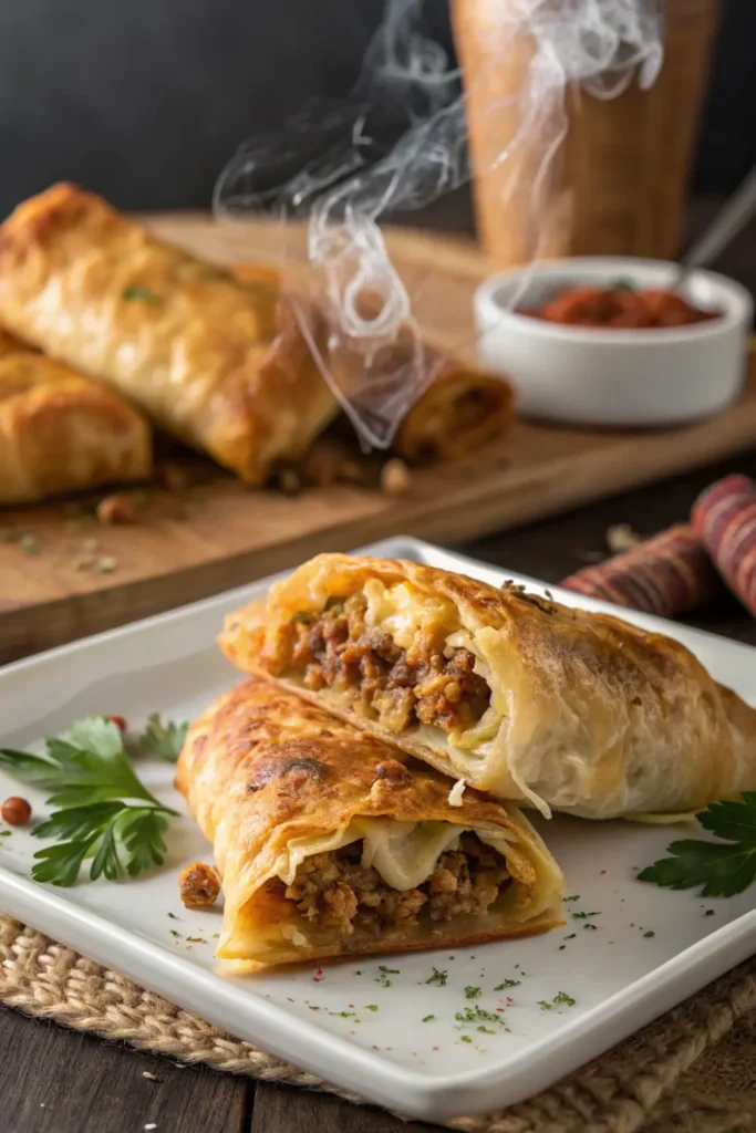 Bourek Algérien au Fromage et Viande