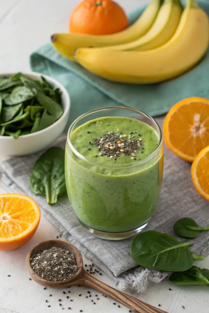 Smoothie Detox aux Agrumes et Épinards