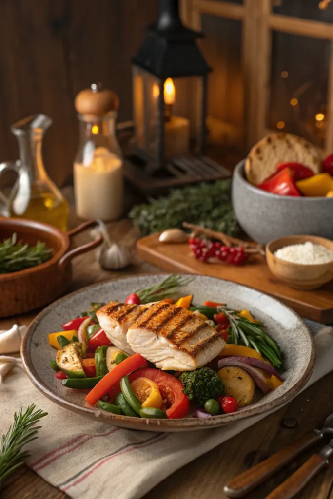  Poêlée de Légumes Méditerranéens et Filet de Dinde