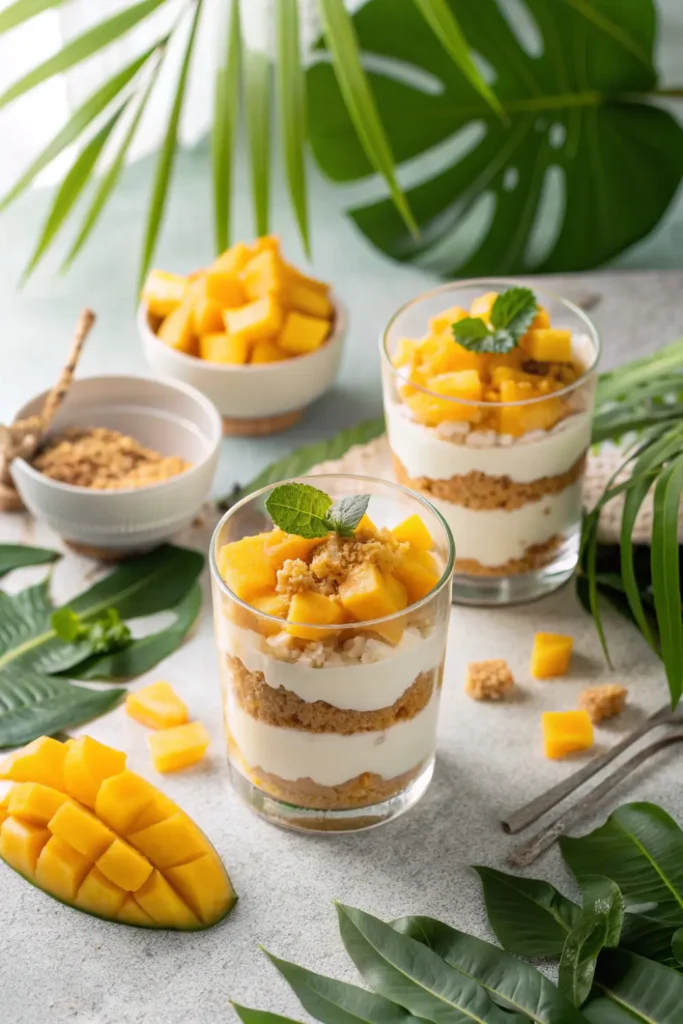 Verrine mascarpone et mangue exotique
