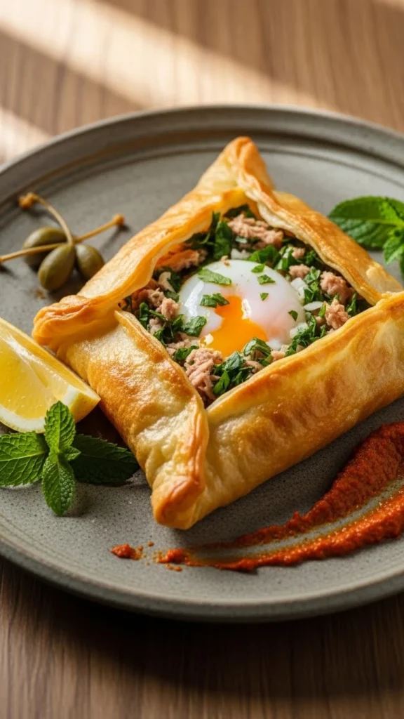 Idée Repas Soir Tunisien : Brik à l’Œuf