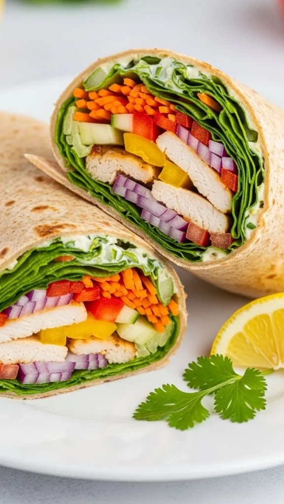 Idée Repas Soir Wrap : Wrap au Poulet et Légumes