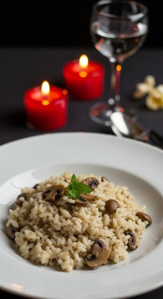 Idée Repas Soir Saint-Valentin : Risotto Crémeux aux Champignons