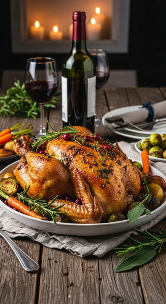 Idée Repas Soir Nouvel An : Poulet Rôti aux Herbes et Vin Blanc