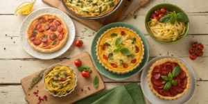 Repas du Soir avec Pâtes et Gâteaux Salés