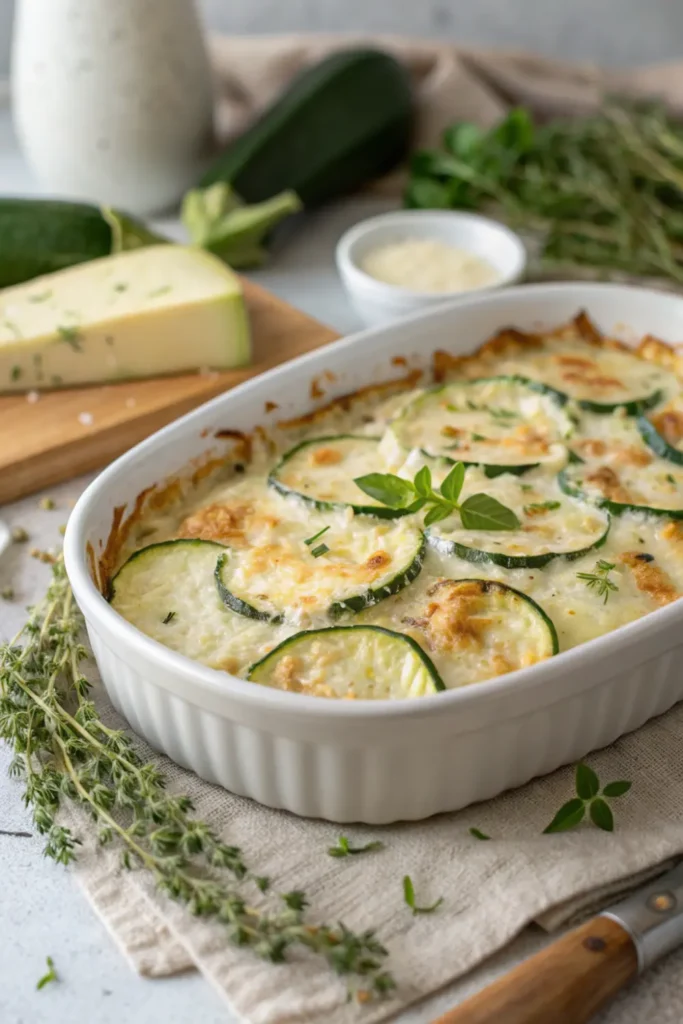 Gratin de courgettes au parmesan
