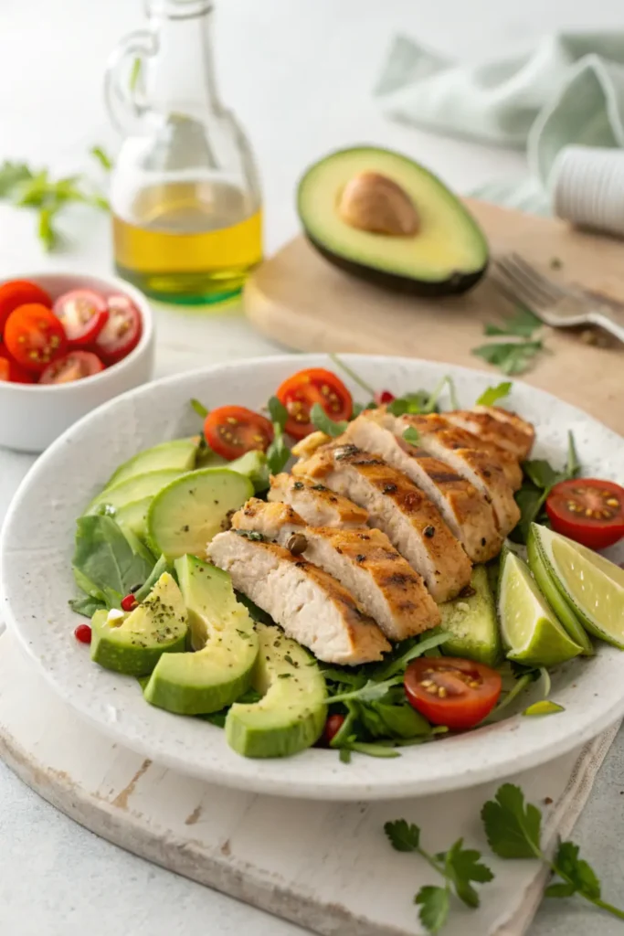 Salade de Poulet Grillé & Légumes Croquants