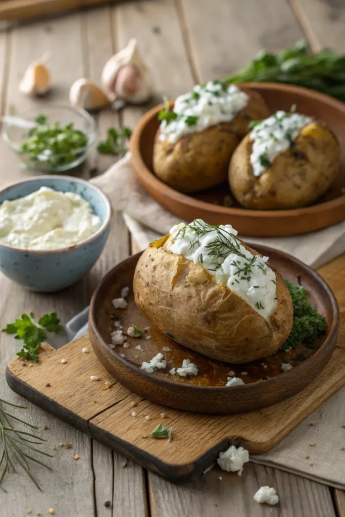 Pommes de Terre au Four & Fromage Blanc