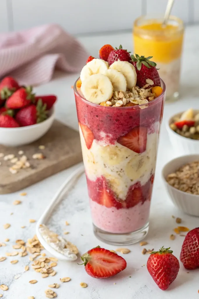 Smoothie Énergisant au Fruits et Avoine