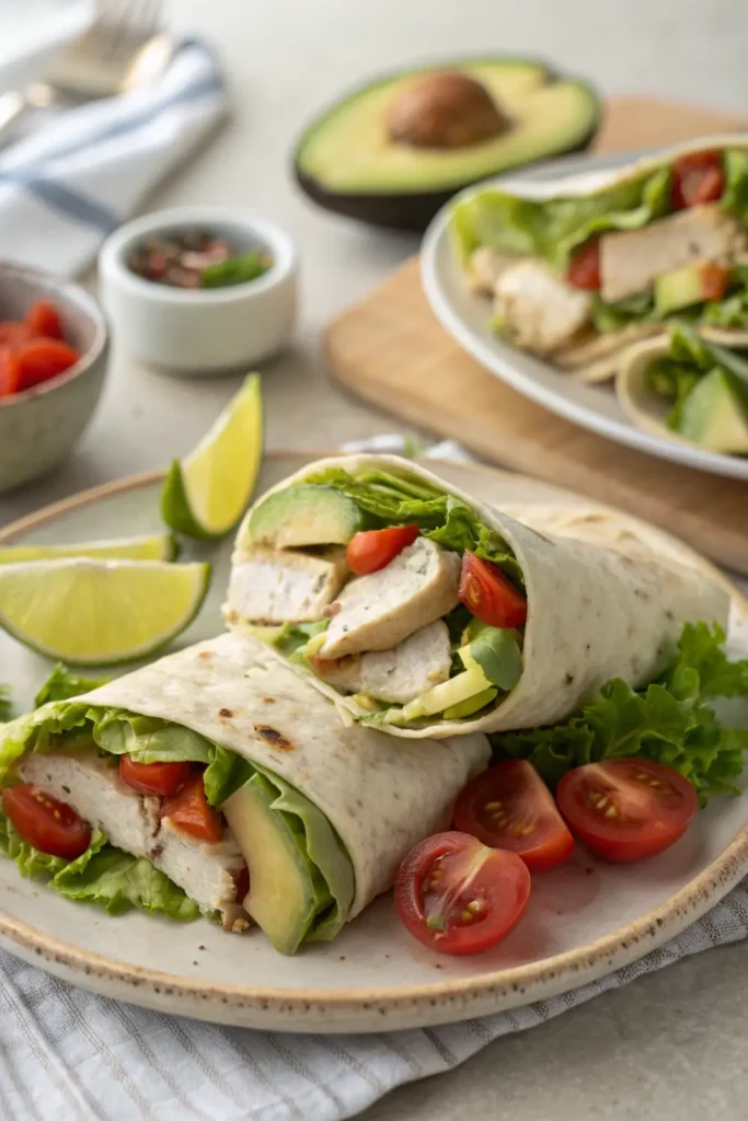 Wraps de poulet et avocat