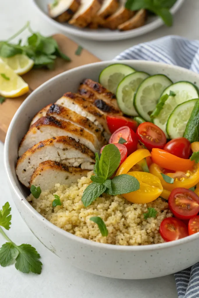 Bowl Poulet, Quinoa & Légumes