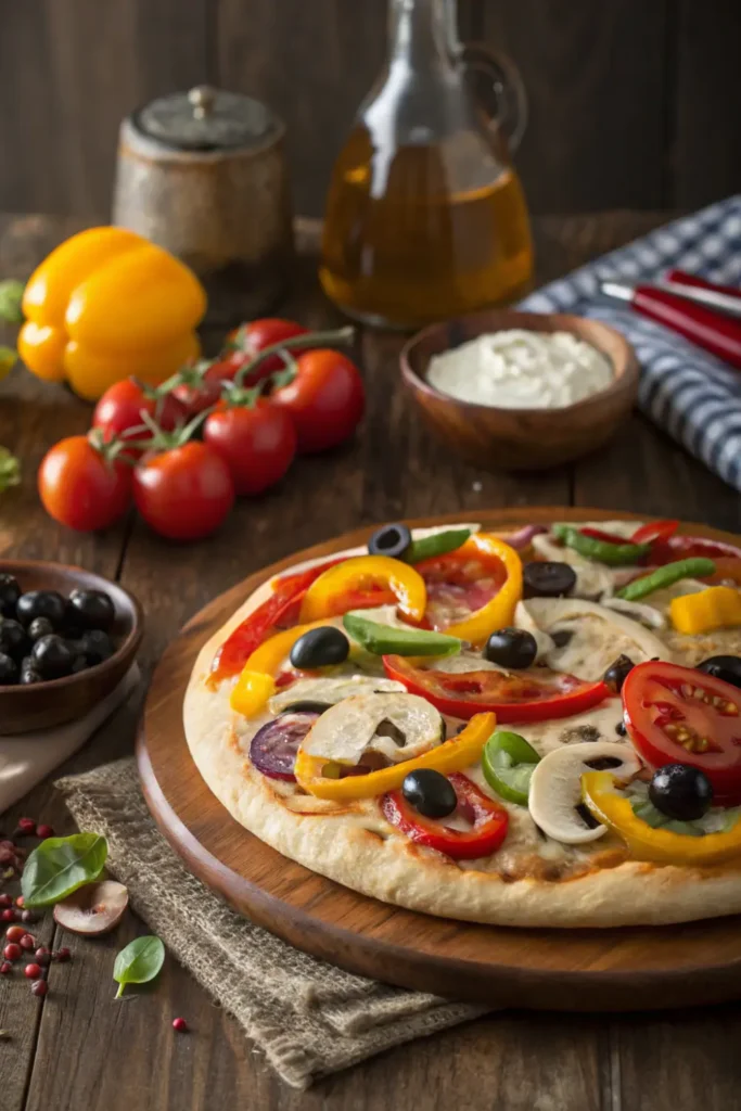 Idée repas soir pizza : Pizza maison aux légumes