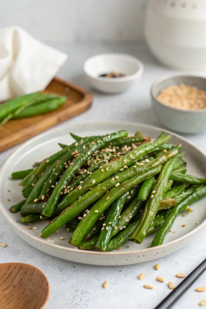 Haricots verts sautés au sésame