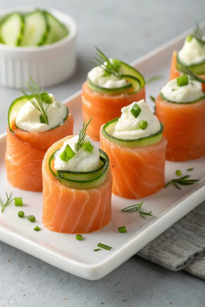 Roulés de Saumon Fumé et Fromage Frais