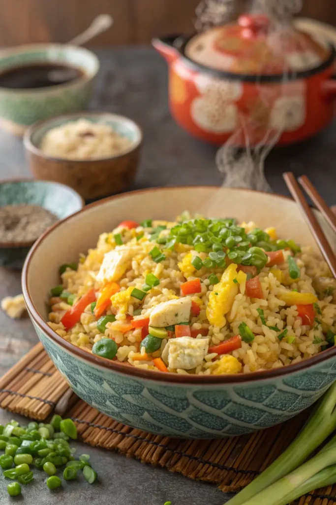 Riz Sauté aux Légumes et Œufs