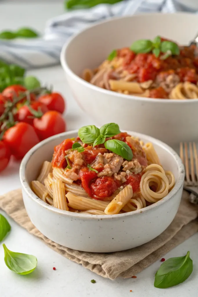Pâtes au Thon et Sauce Tomate Maison