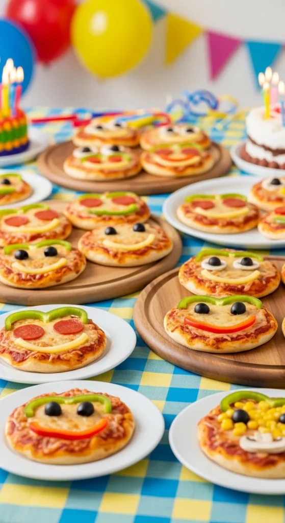 Mini pizzas maison rigolotes 